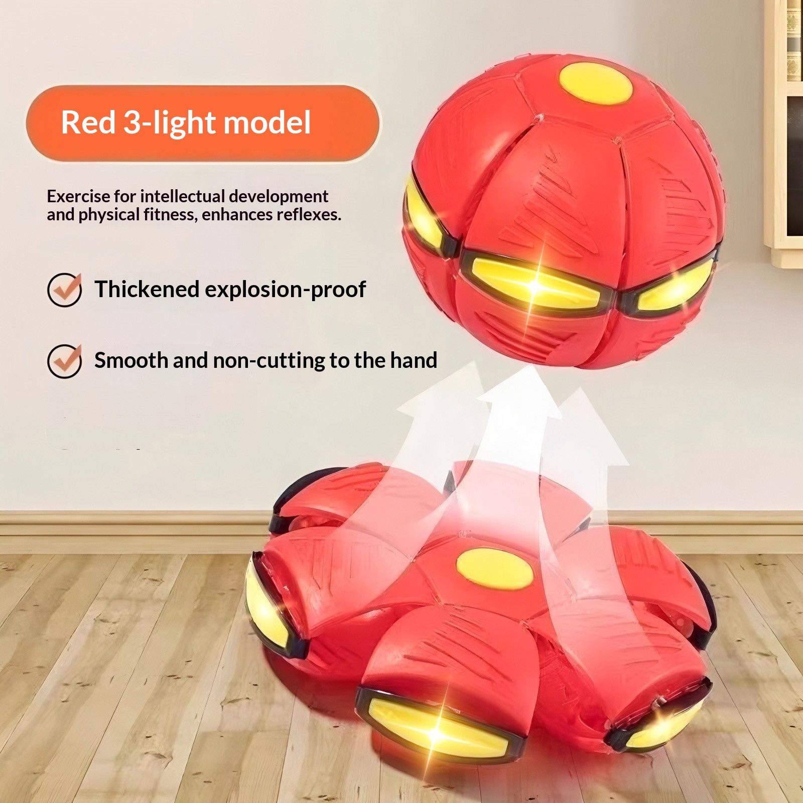 TransformingFlyingSaucerBall-Red NoLights