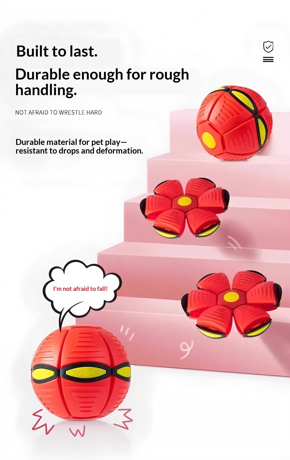 TransformingFlyingSaucerBall-Red ThreeLights