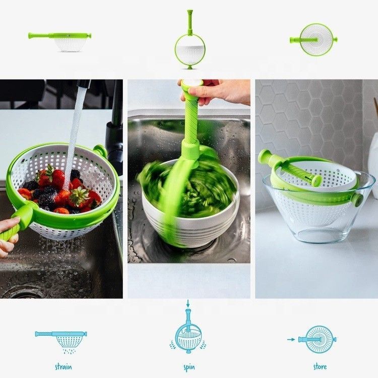 Rotating draining basket-Green