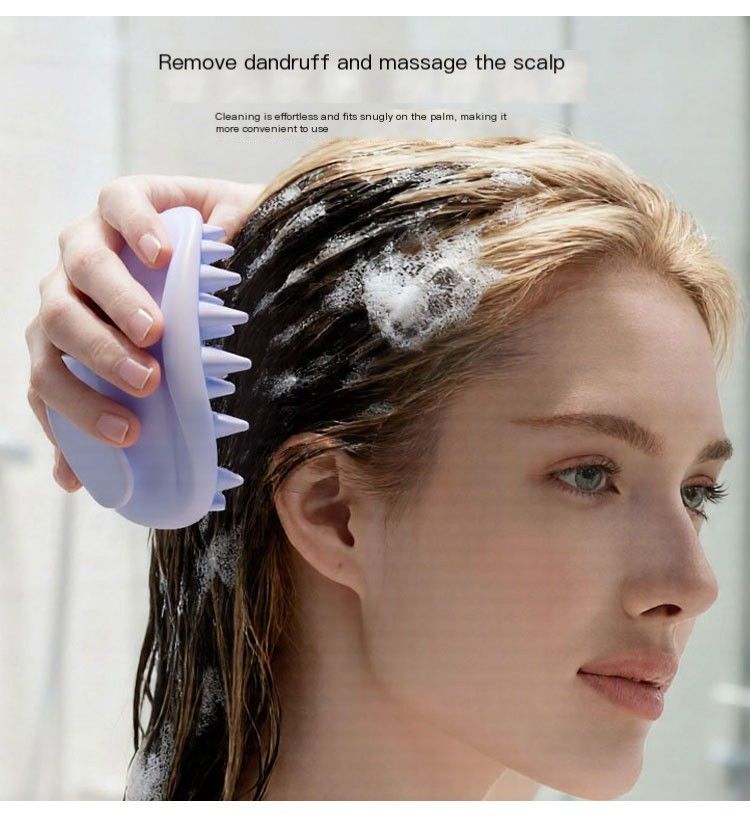 Scalp Massage Shampoo Brush-Cream Yellow