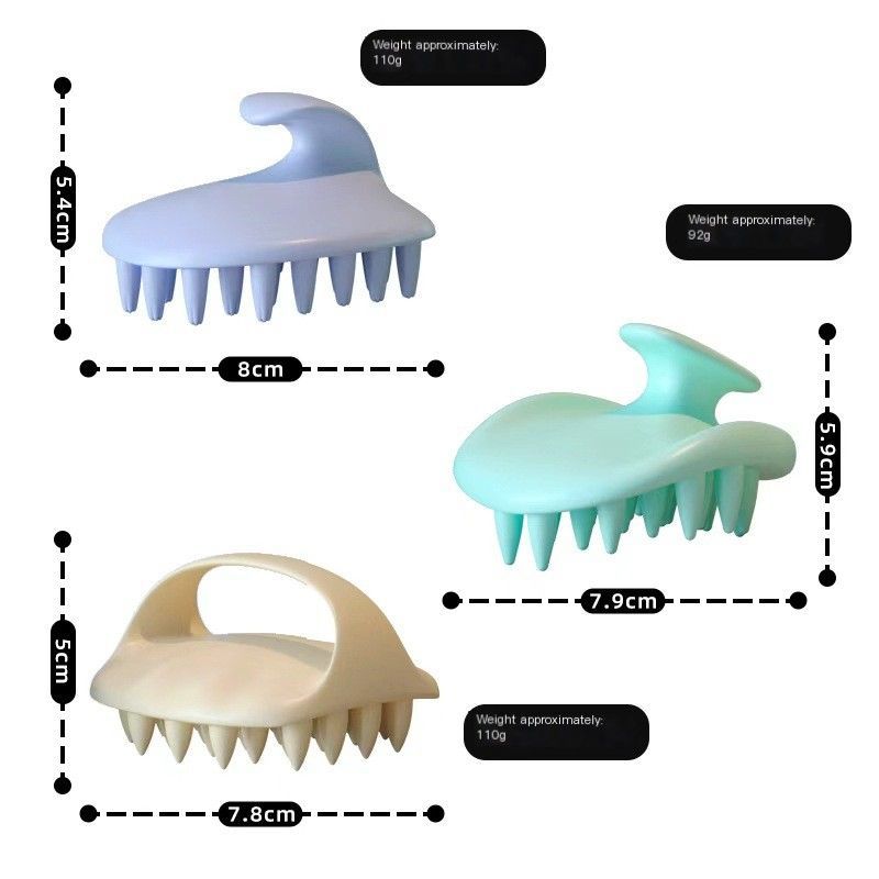 Scalp Massage Shampoo Brush-dark brown