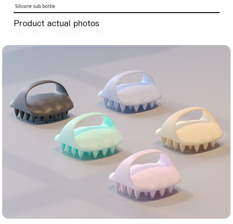 Scalp Massage Shampoo Brush-dark brown