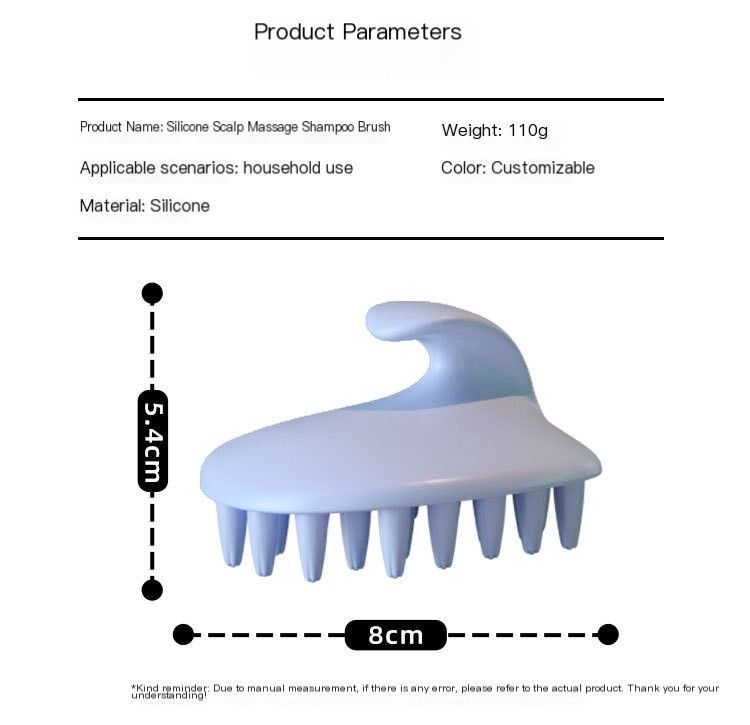 Scalp Massage Shampoo Brush-navy blue