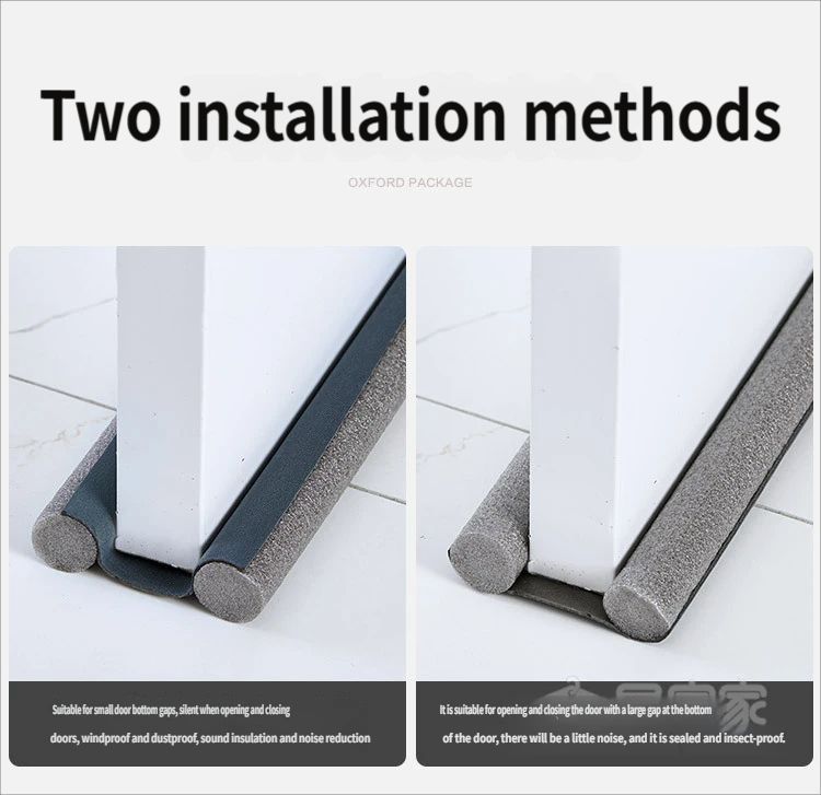 Door gap and bottom sealing strip-Black