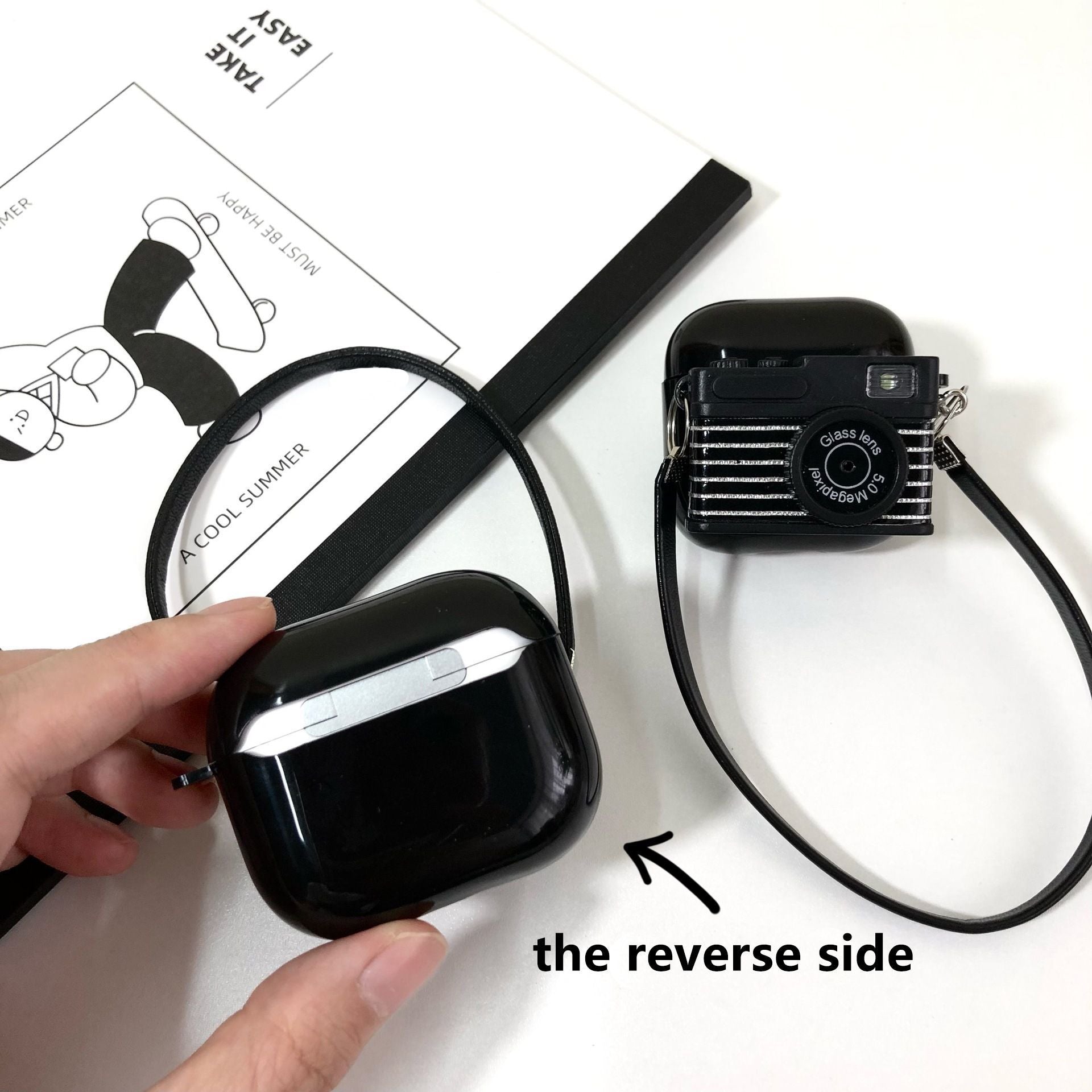 Solid black headphone cover Apple AirPods 1/2