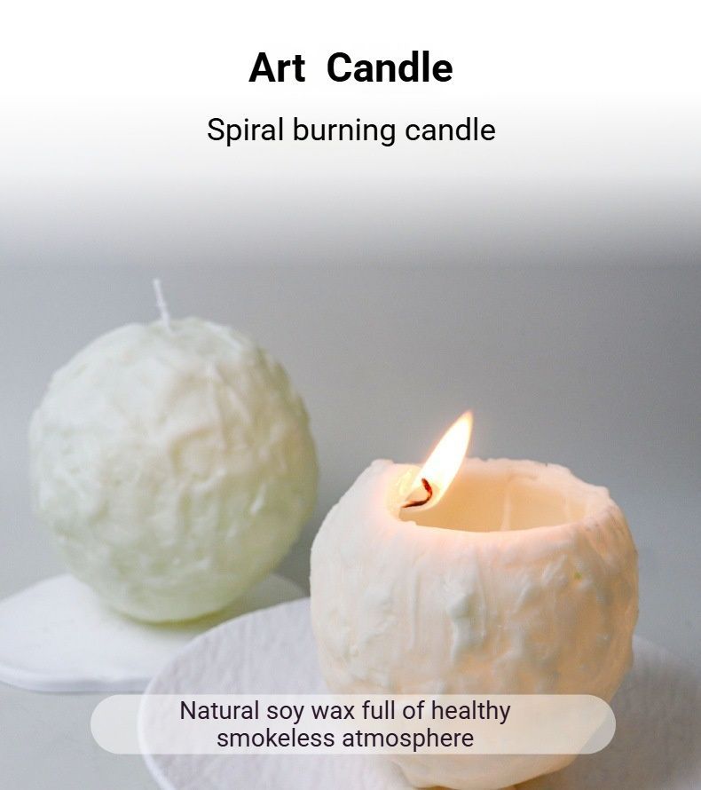 Spiral Scented Candle White