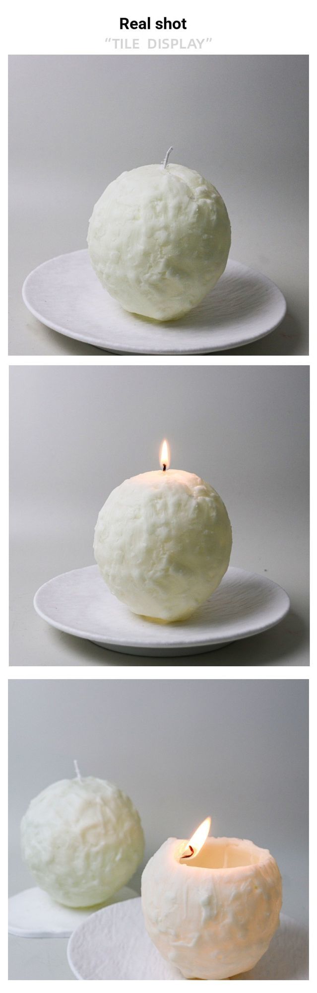 Spiral Scented Candle White