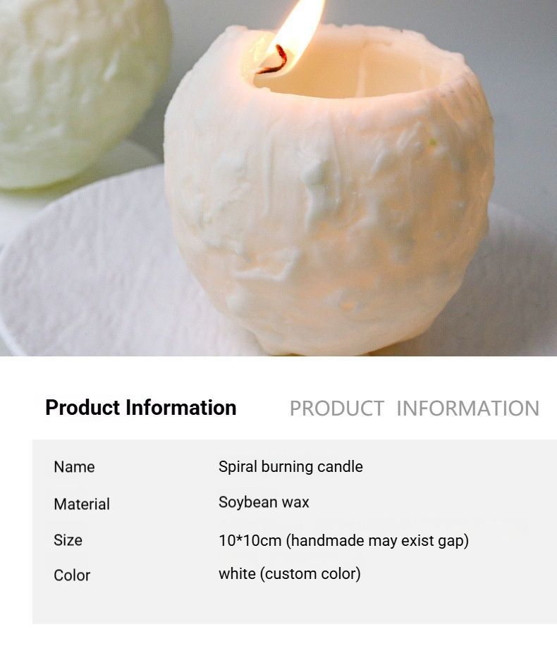 Spiral Scented Candle White