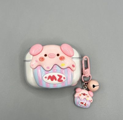 Strawberry Hat Pig Bluetooth Earphone Case + pendant AirPods 3