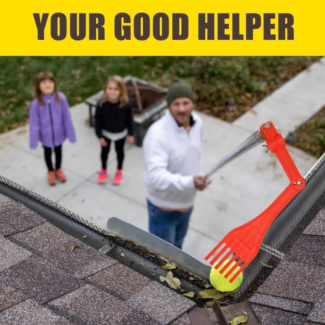 Tools for cleaning fallen leaves-Rod