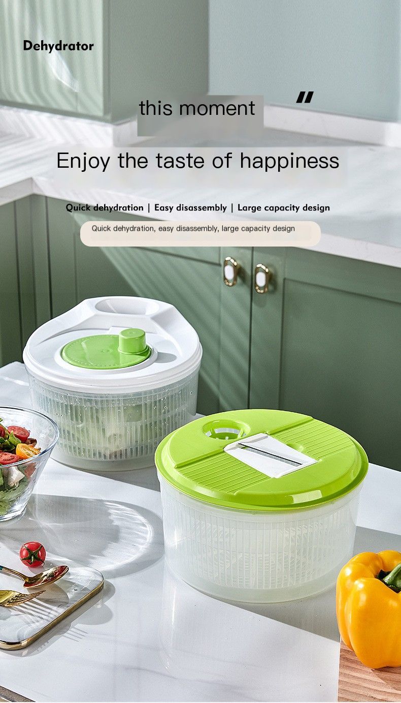 Vegetable washing basket-Green 2in1 with Julienne and Slicing Function