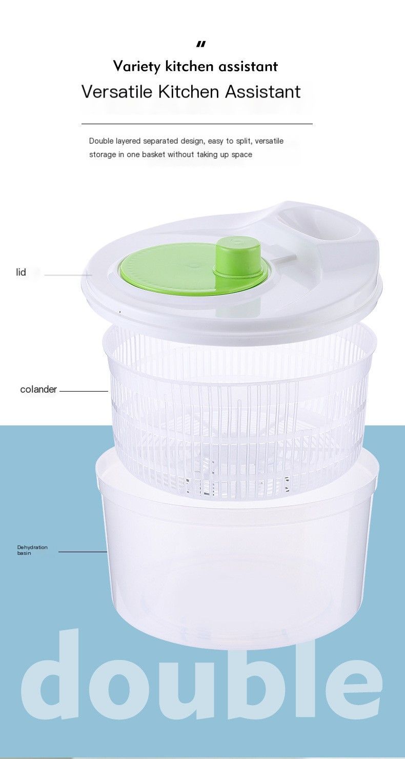 Vegetable washing basket-Green 2in1 with Julienne and Slicing Function