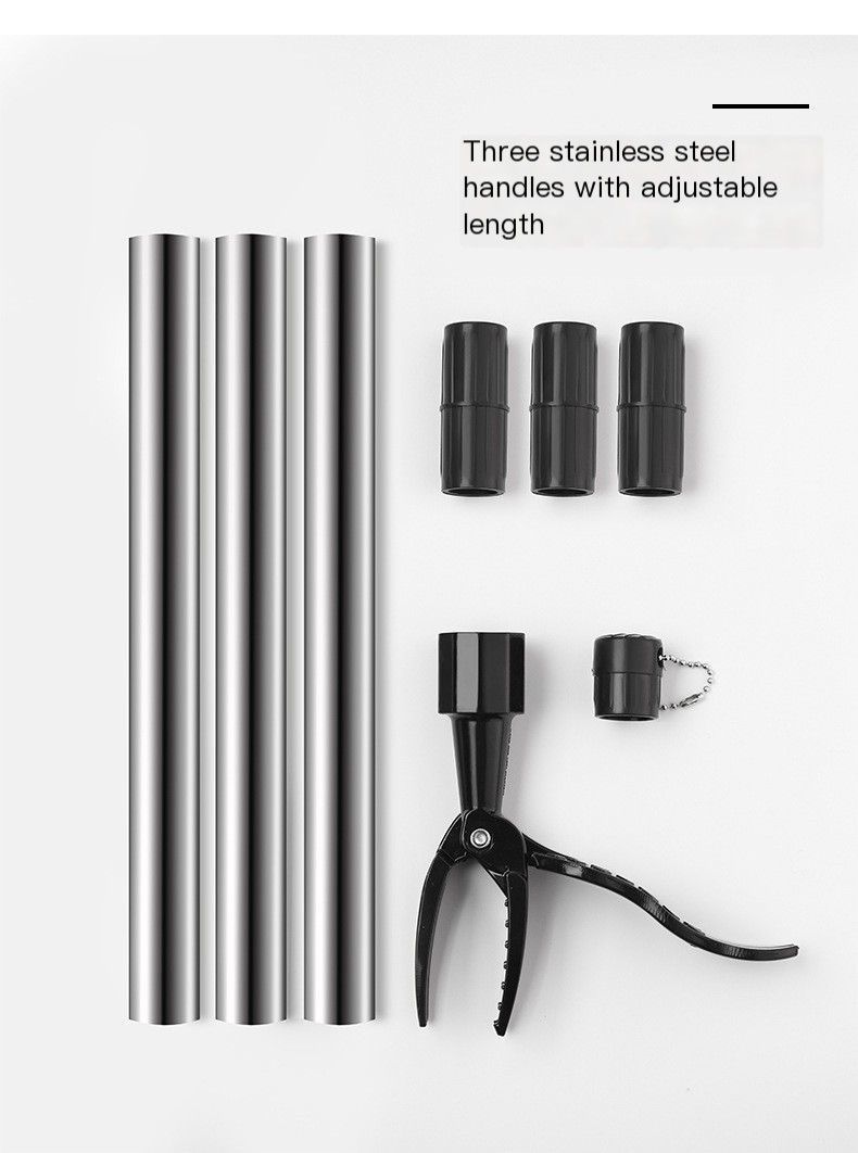 Manual weeding device-with a stainless steel three-section pipe
