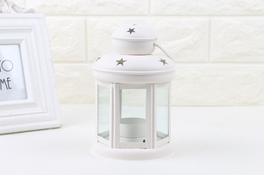White Pink and Black Candle Holder Set of 3