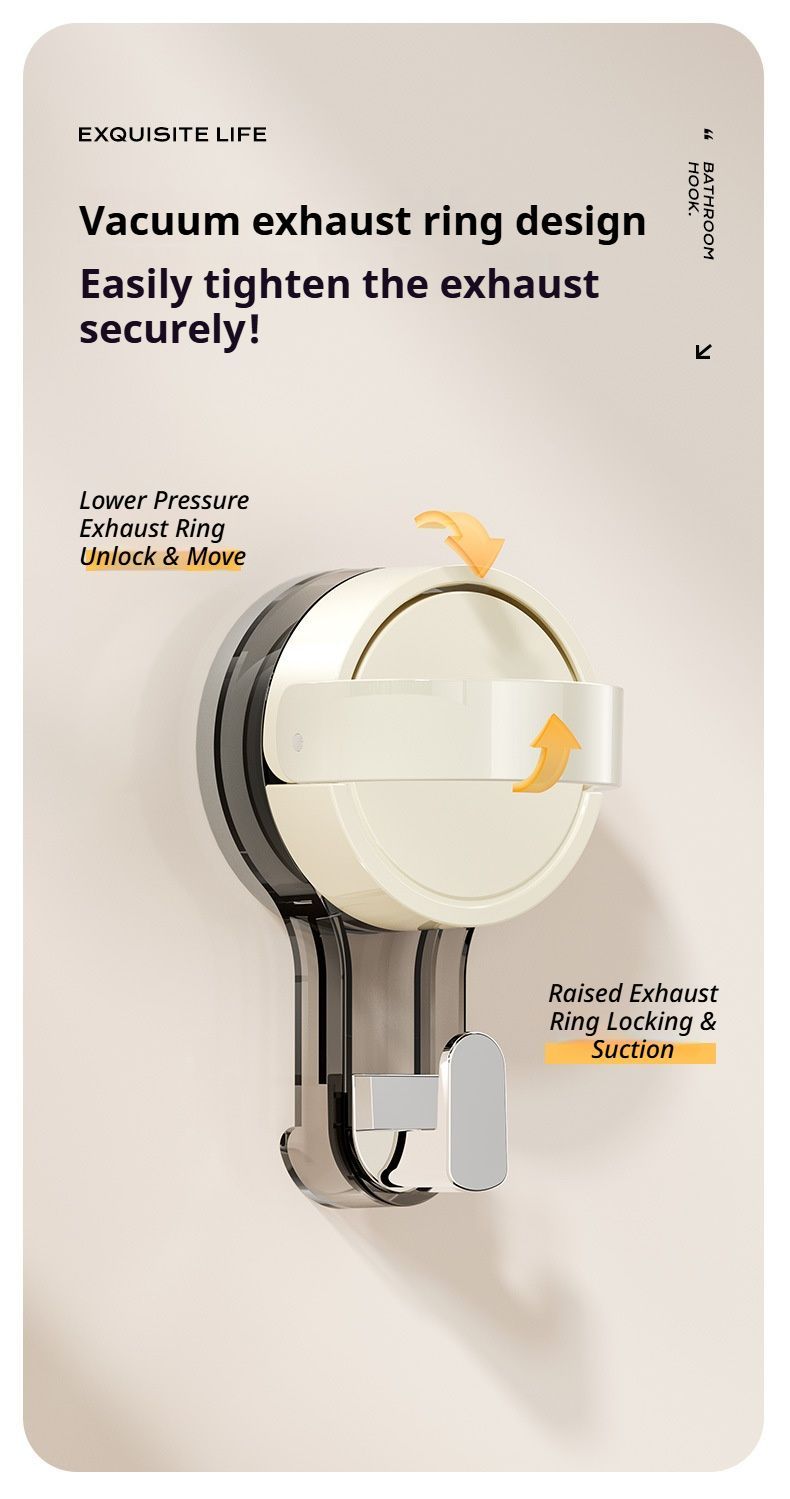 white Suction cup hook