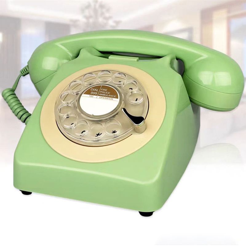 Wireless Bluetooth Desk Phone Style 2-dark red