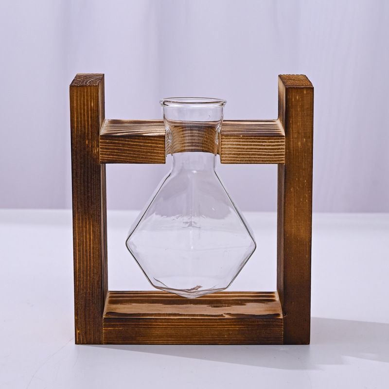 HydroponicWoodenFramewithSnap-On-Heart-ShapedSingleBottle