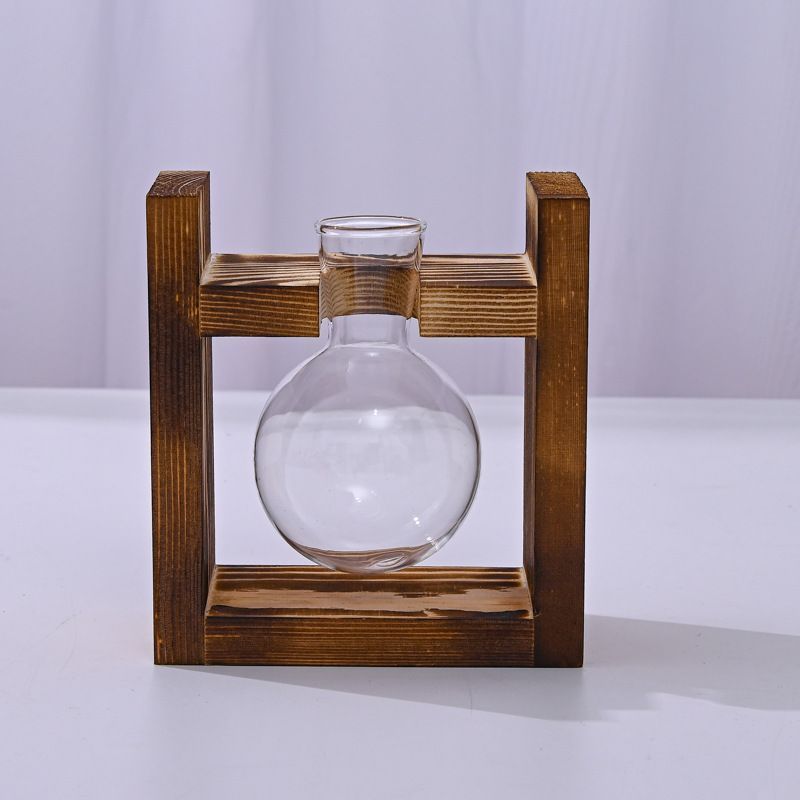 HydroponicWoodenFramewithSnap-On-Heart-ShapedTripleBottle