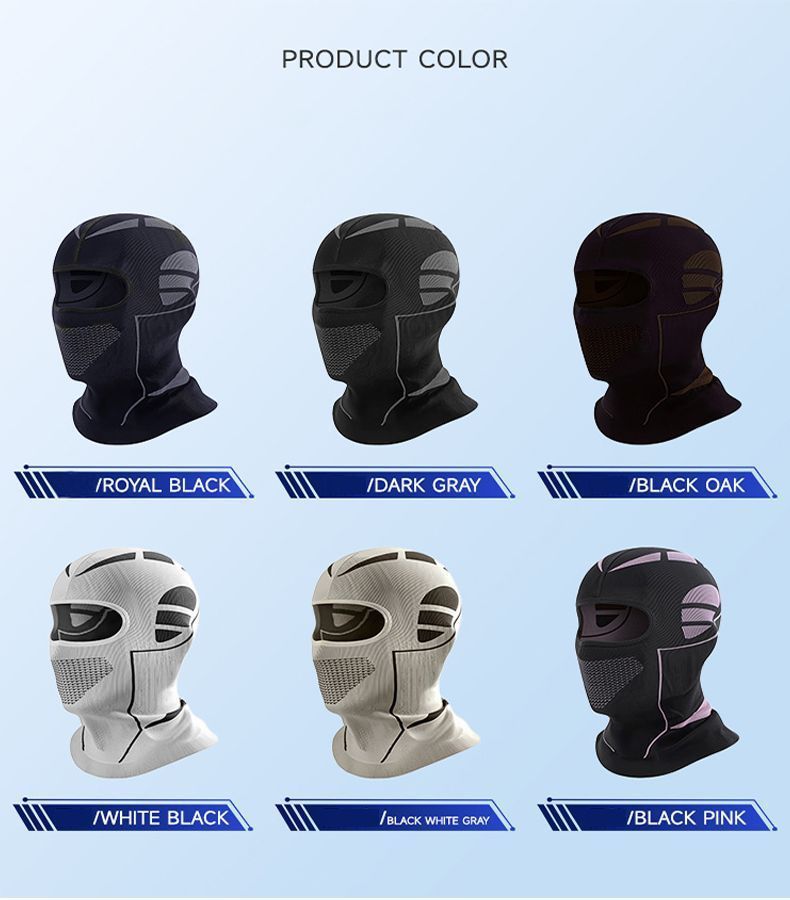 Ski Balaclava Black and Pink