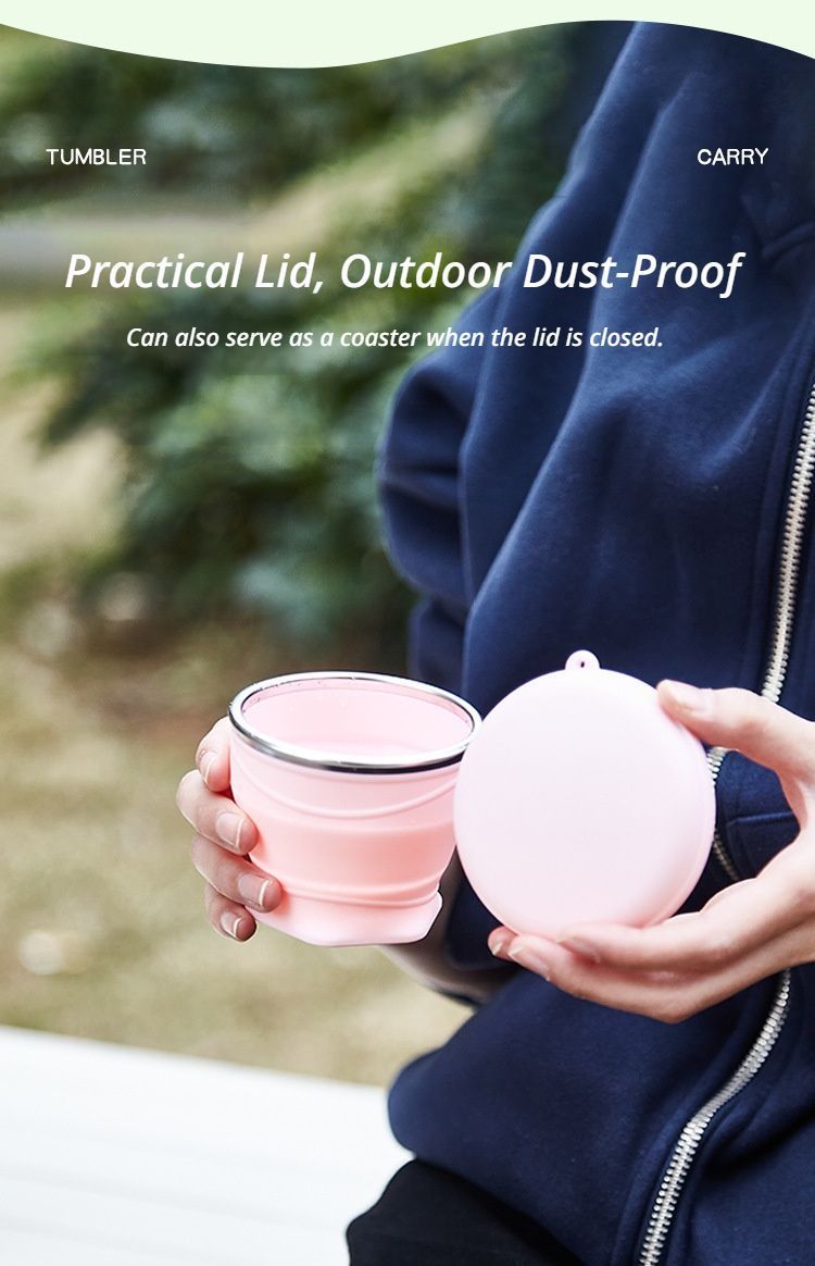 4Pcs Portable Folding Outdoor Water Cup - yellow