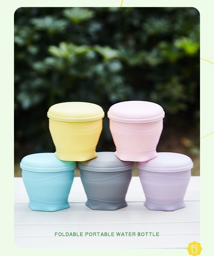4Pcs Portable Folding Outdoor Water Cup - sky blue