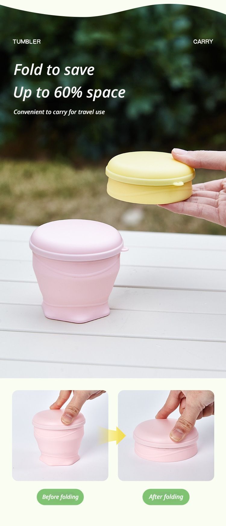 4Pcs Portable Folding Outdoor Water Cup - purple