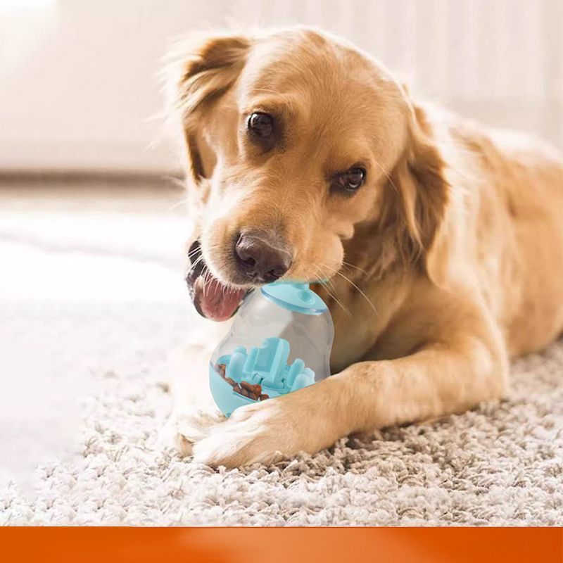 2Pcs Pet Tumbler Feeder Puzzle Toy Pet Training Dispenser-Orange