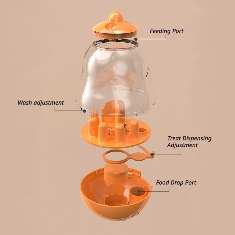 2Pcs Pet Tumbler Feeder Puzzle Toy Pet Training Dispenser-sky blue
