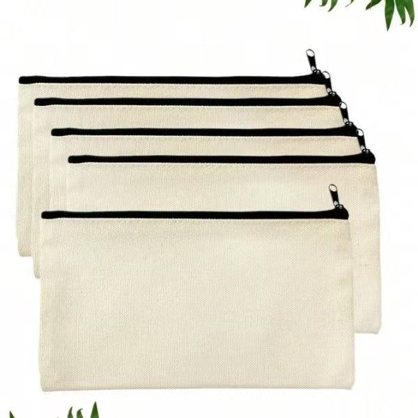 15 Pack Canvas Zipper Pencil Bag 12×21cm