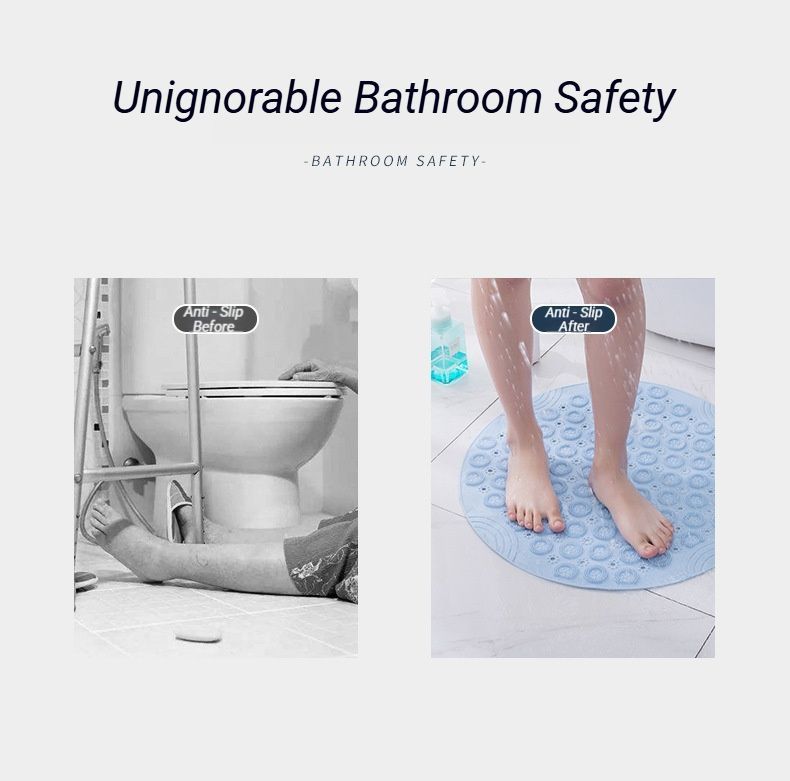 Green Non-Slip Bath Mat 55×55cm