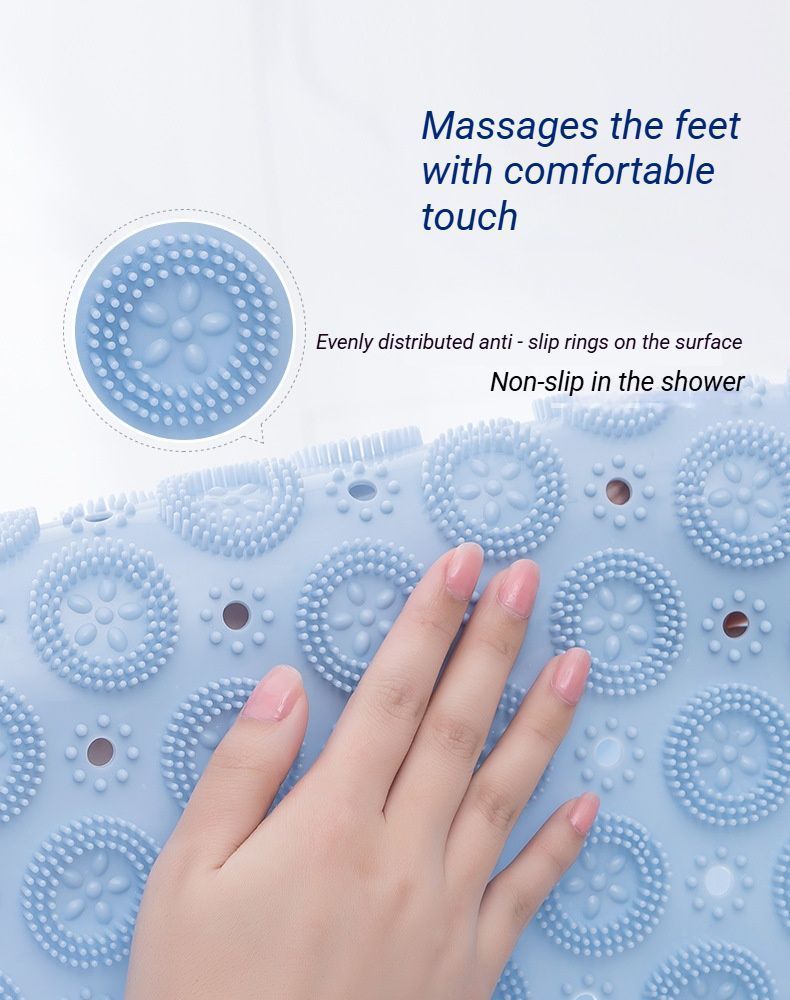 Ivory Non-Slip Bath Mat 55×55cm