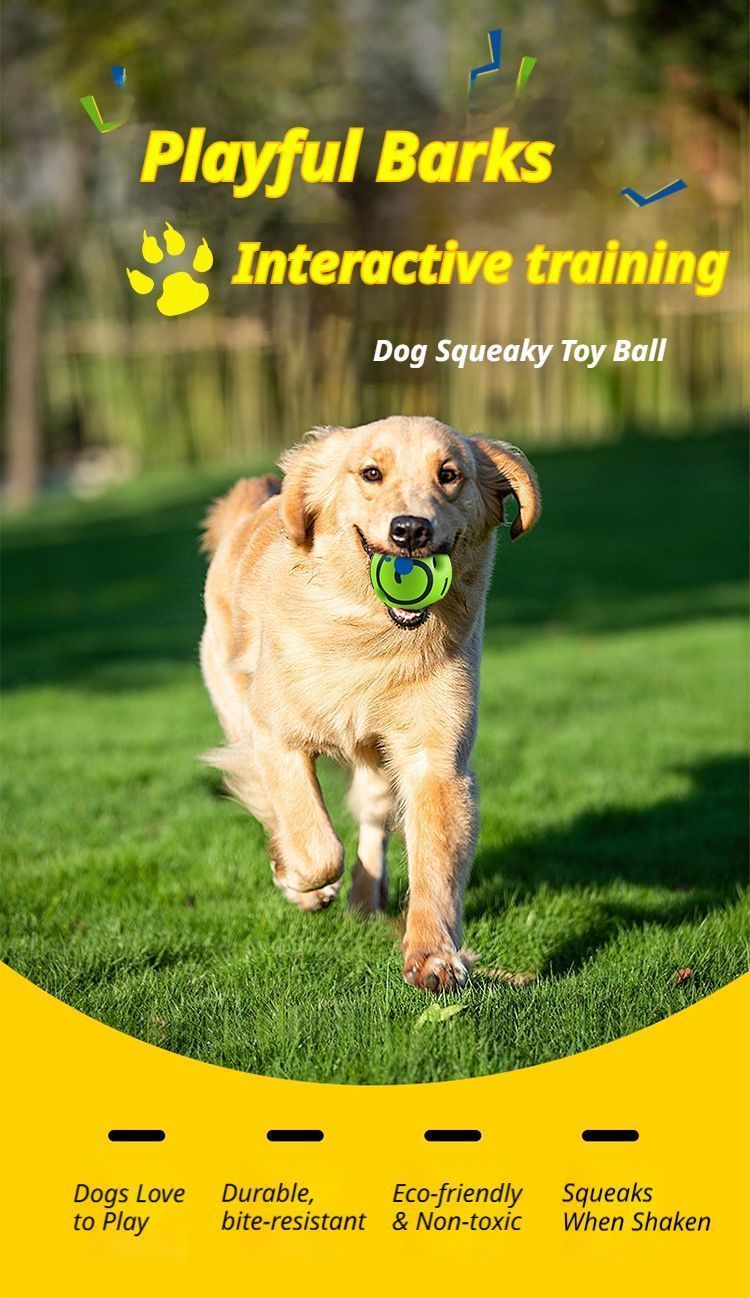 8.8cm Dog Squeaky Ball OPP Bag