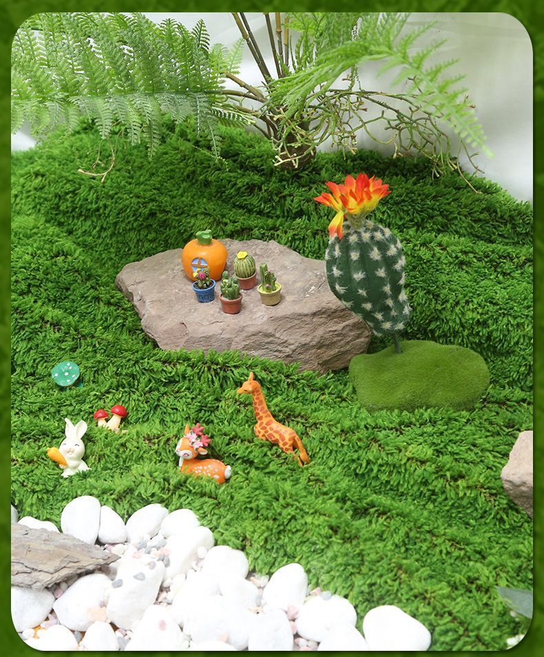 Faux Moss Mat 100×100cm 02