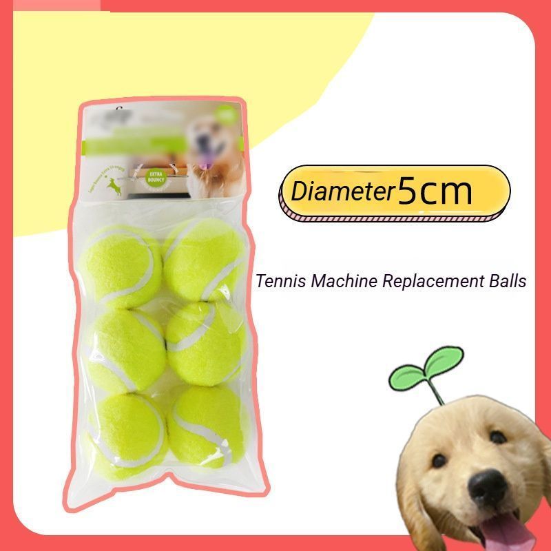 6-Pack 2inch Yellow Dog Tennis Balls