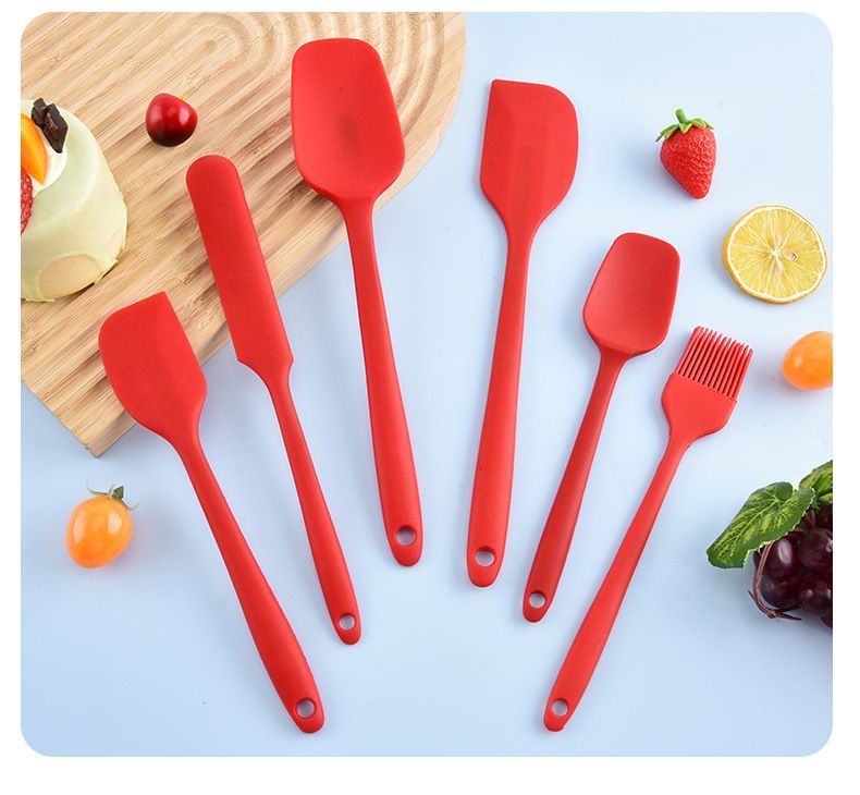 6Pcs Food-Grade Silicone Scraper Set, Baking Cream Spatulas Yellow 2 set/12PCS