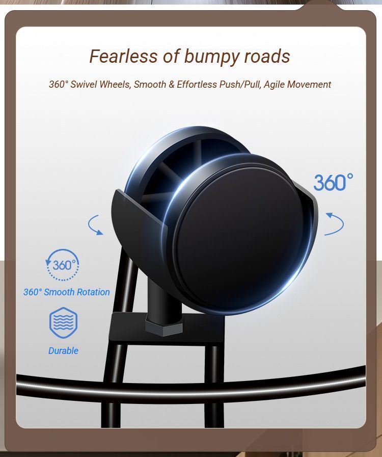 Black Round Wheel Plant Caddy