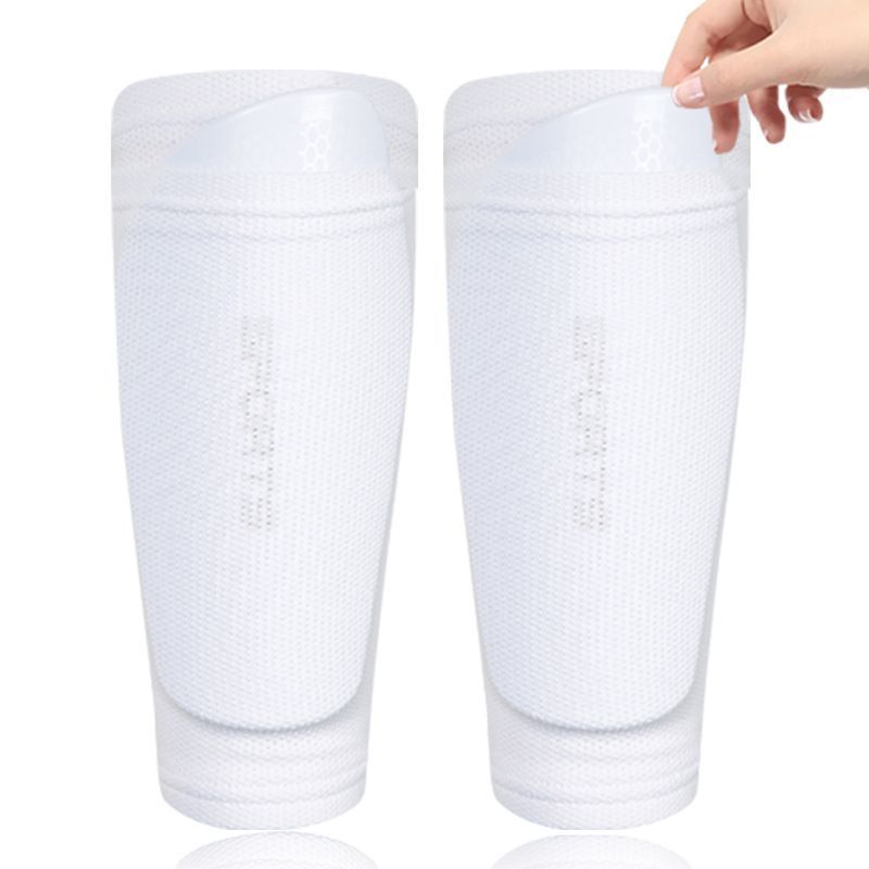 2 Pairs Soccer Shin Guard Sock Black Size M
