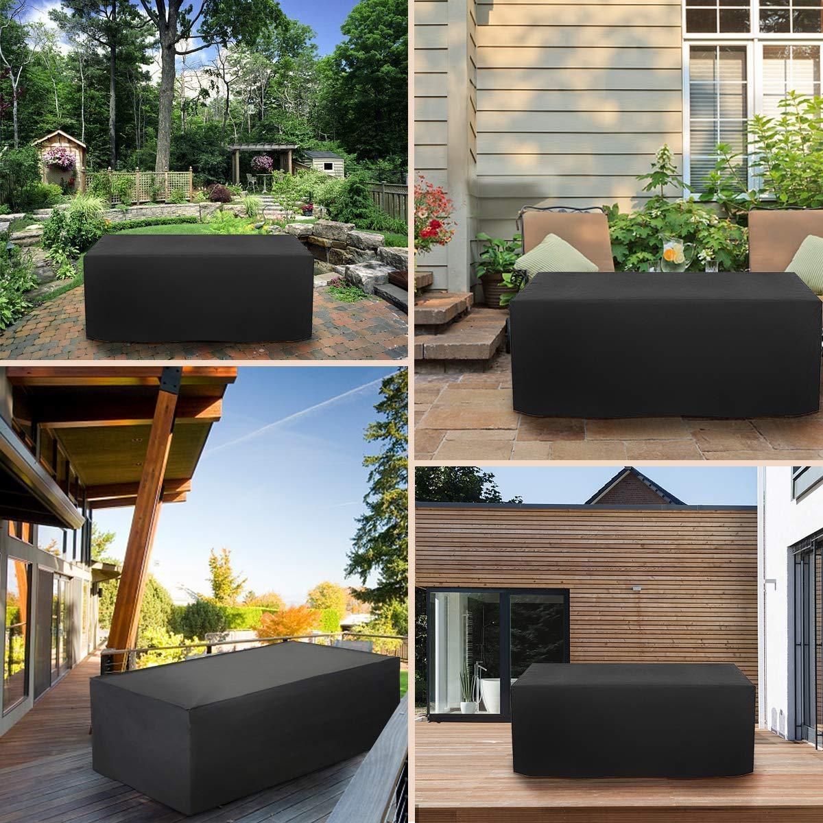 Garden Table Cover Black 03