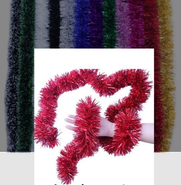 Thick Tinsel Garland 2M Party Decor White 5pcs