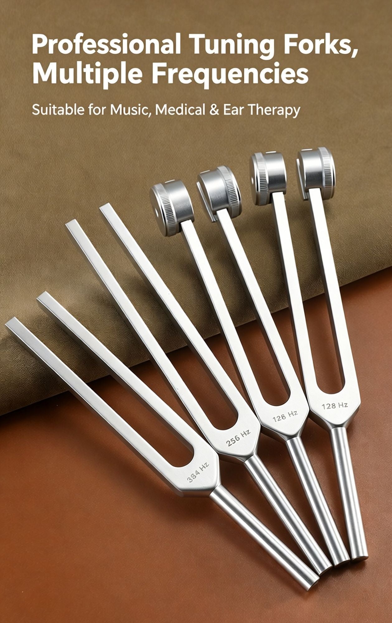 4pcs tuning fork set with pouch & activator