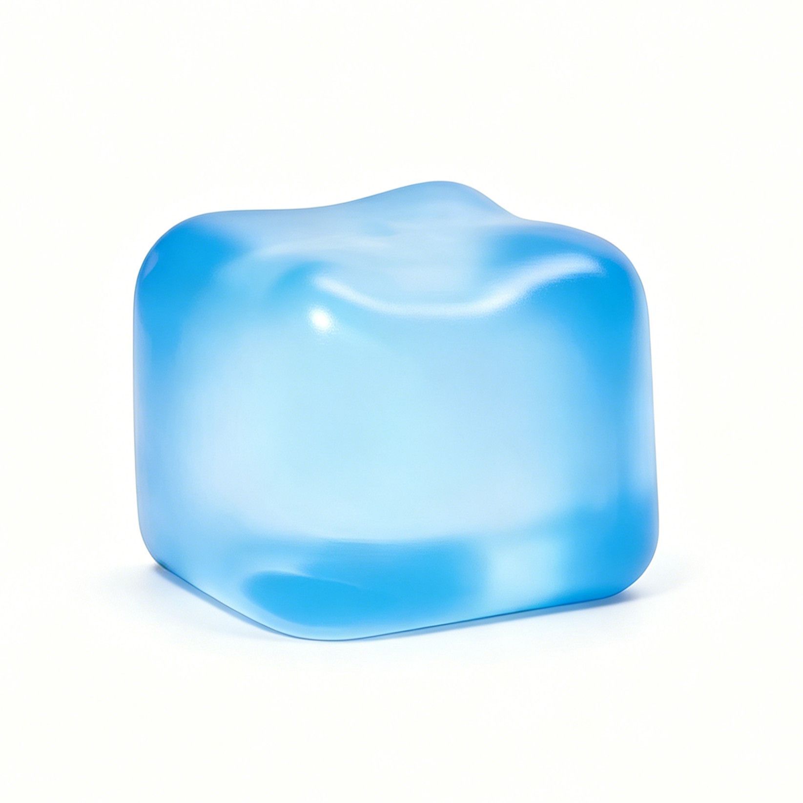 Soft Cube Squishy 5.6cm Mood Boost Fidget Toy blue