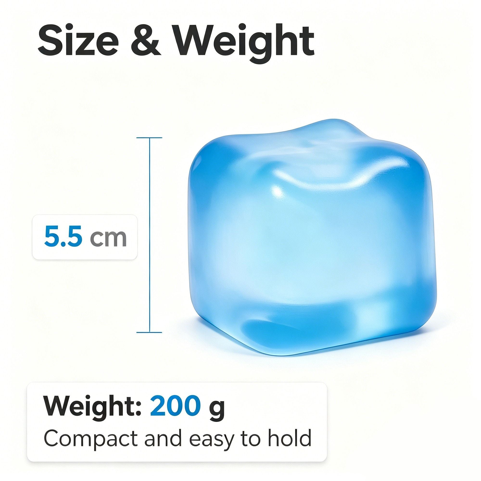 Soft Cube Squishy 5.6cm Calming Fidget Toy purple