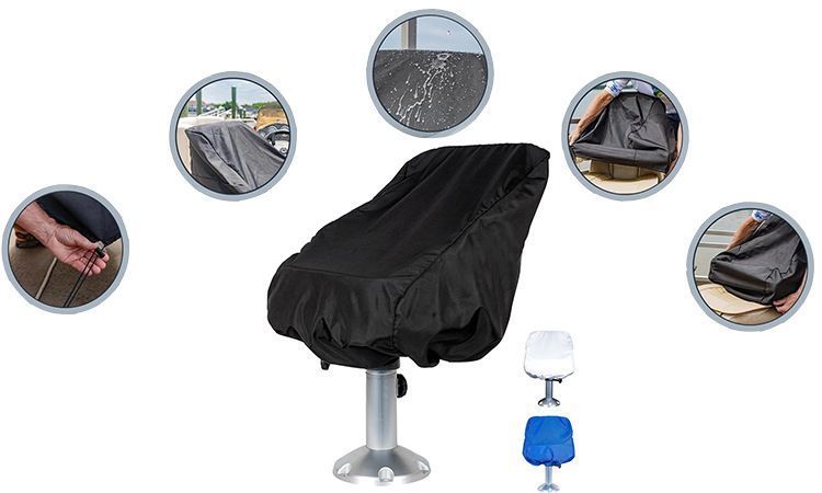 Waterproof Gray Small Boat Captain Seat Cover