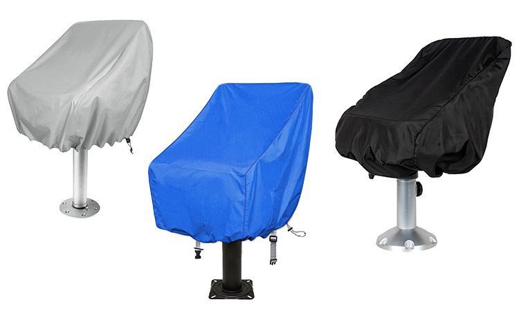 Waterproof Black Small Boat Captain Seat Cover