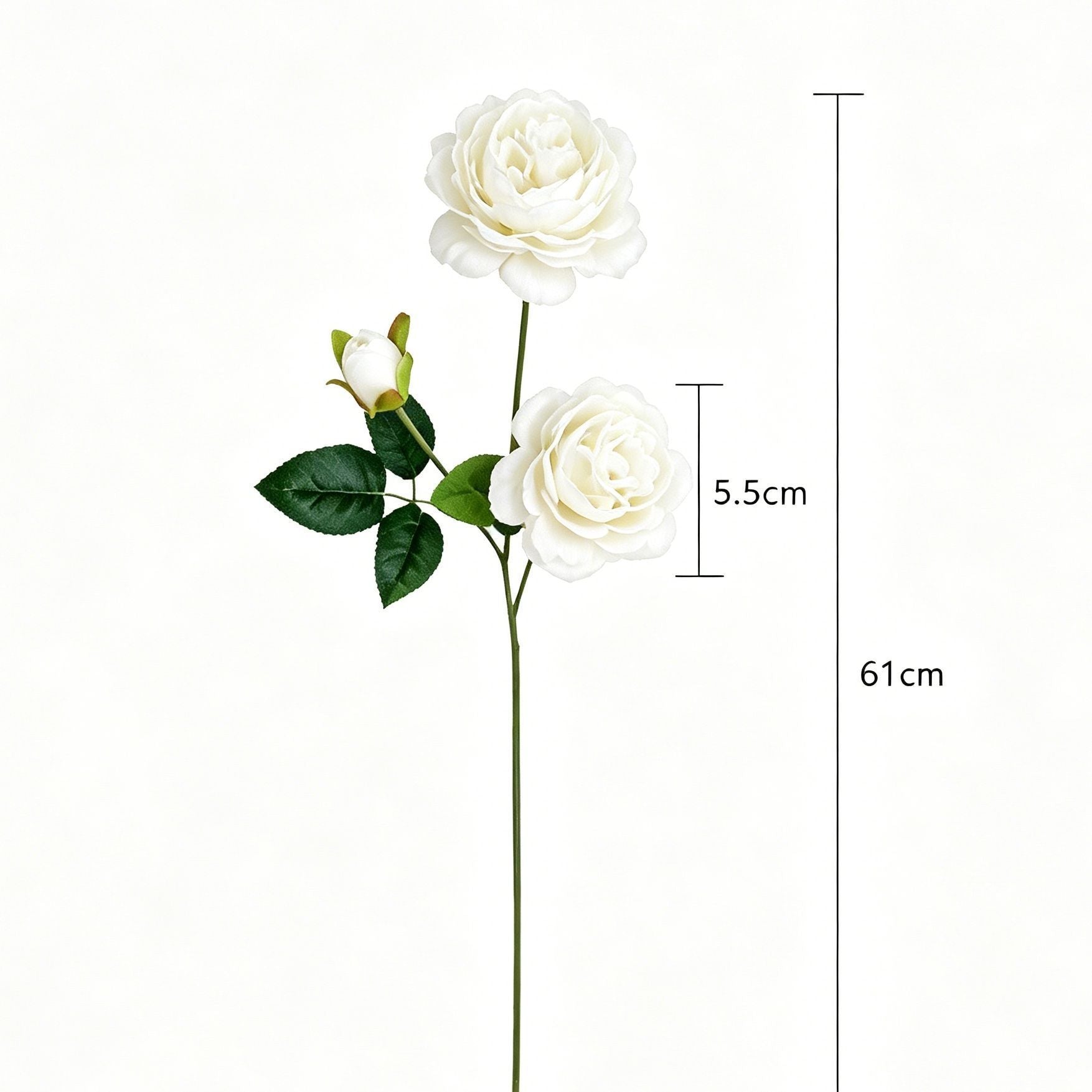 Artificial White French Peony, Soft Decor, 3 Pack