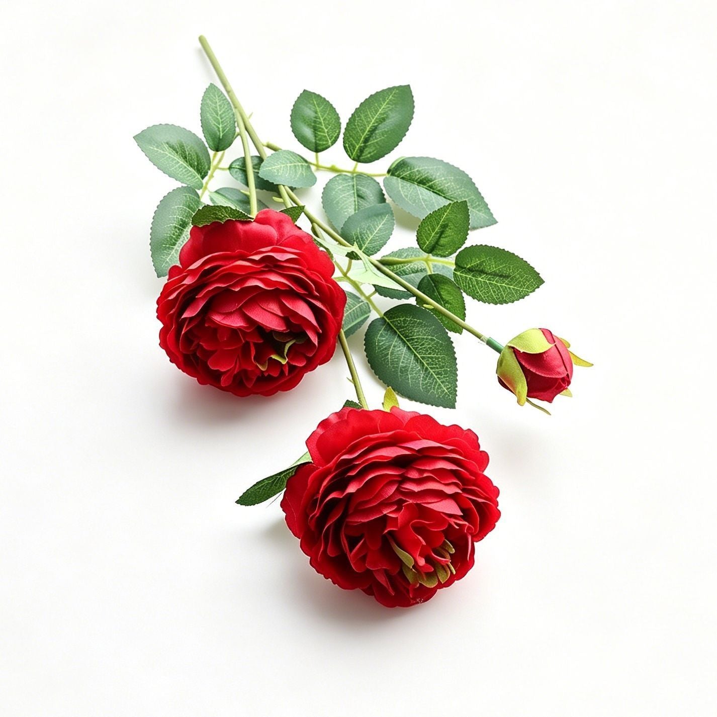 Artificial Red French Peony, Warm Decor, 5 Pack