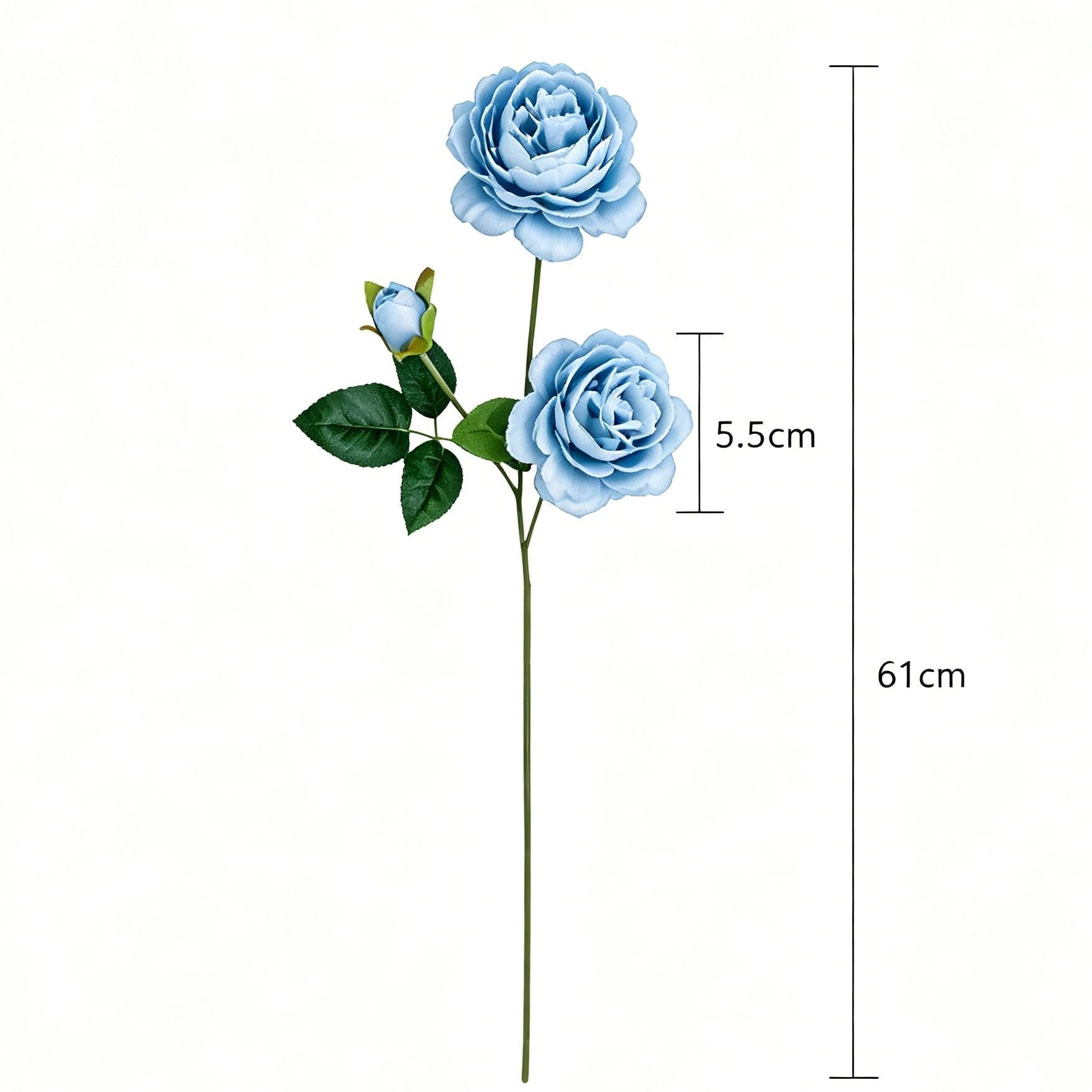 Artificial Blue French Peony, Fresh Decor, 2 Pack