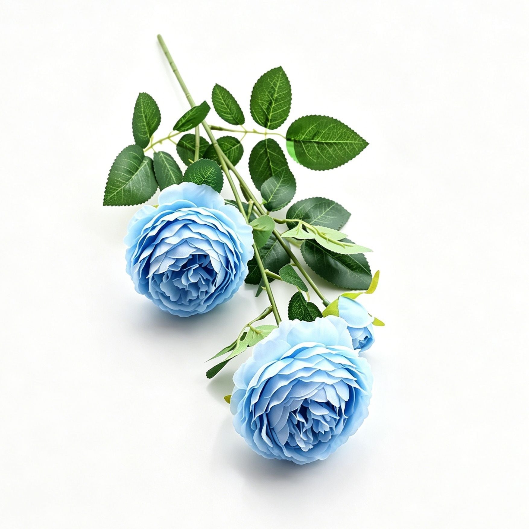Artificial Blue French Peony, Fresh Decor, 3 Pack