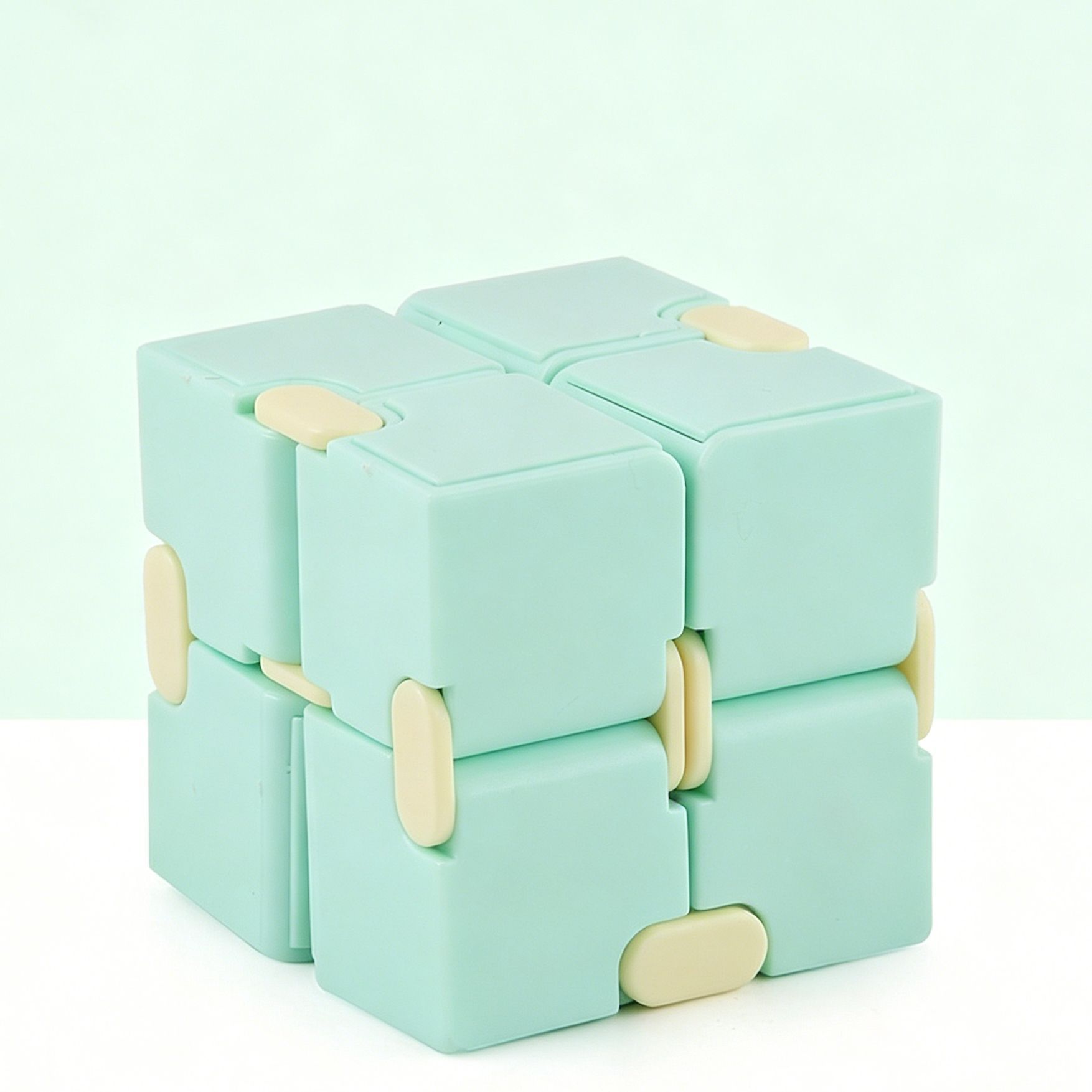 1pk Pastel Green Infinity Cube Fidget Toy Gift Box