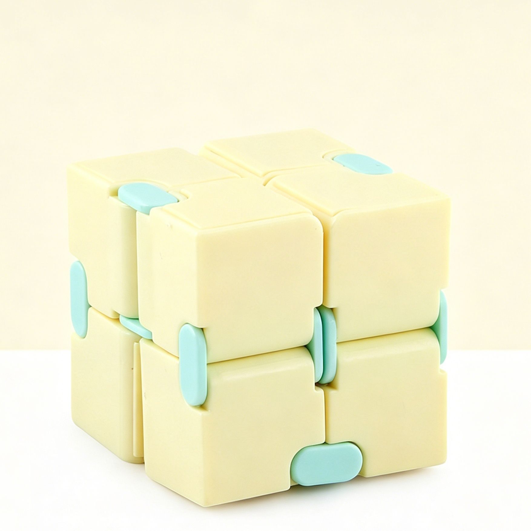2pk Pastel Yellow Macaron Infinity Fidget Cube